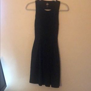 Black open back dress